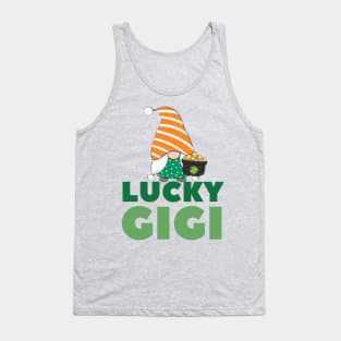 Lucky Gigi Grandmother St Patrick's Day Gnome Irish Gift Tank Top